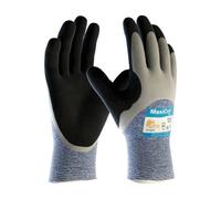 Atg Cut Resistant Gloves, NBR Coated, Black/Purple/Grey, Size 10