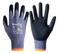 Atg Cut Resistant Gloves, NBR Coated, Blue/Black, Size 11