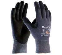 Atg Cut Resistant Gloves, NBR Coated, Blue/Black, Size 6
