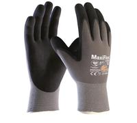 ATG MaxiFlex Ultimate Grey Fitted Palm Coated Work Gloves,Sizes Med,Large,XXL
