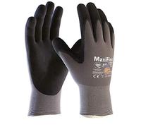 ATG MaxiFlex Ultimate Glove 34-874 Seamless Knit Nylon/Lycra with Nitrile Coated icro-Foam Grip on Palm and Fingers (12 Pack) (L)