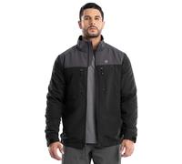 ATG Men's Color Block Performance Full Zip Jacket, Black, L