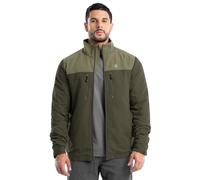 ATG Men's Color Block Performance Full Zip Jacket, Olive Green, M