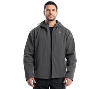 ATG mens Soft Shell Hooded Jacket, Asphalt Grey, XXL