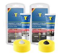 ATG Plastic Paint Black & White 2-Piece Set - Genuine Plastic Dye for Car, Permanently Colors Bumper & Plastic Instead of Just Refreshing, Makes Plastic Look Like New Again