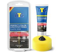 ATG® Plastic Trim Restorer Black - Premium Car Care Kit for Exterior & Interior Plastics - Restores Faded Bumpers, Dash & Trim to Deep Gloss Finish - 70 g with Sponge Applicator
