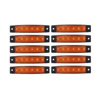 ATGCBCAUF 10 PCS 12V/24V Car Side Warning Marker Clearance Lights Indicators For Trailer For Lorry Van Trucks Pickup Waterproof White Yellow (Yellow)