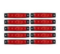 ATGCBCAUF 10 PCS 12V/24V Car Side Warning Marker Clearance Lights Indicators For Trailer For Lorry Van Trucks Pickup Waterproof White Yellow (Red)