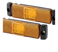 ATGCBCAUF 4 Square Truck Side Marker Light Rear Light Turn Signal Lamp Stop Lamp For Car For Trailer Lorry Pickup Van Bus RV 12V 24V (2pcs Yellow)