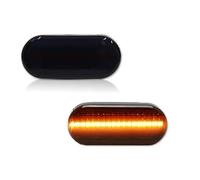 ATGCBCAUF Fender Side Turn Signal Light 2X LED Dynamic Side Marker Turn Signal Light Indicator For SEAT For Ibiza T5 (Black NO Dynamic)