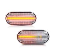 ATGCBCAUF Fender Side Turn Signal Light 2X LED Dynamic Side Marker Turn Signal Light Indicator For SEAT For Ibiza T5 (Clean Dynamic)