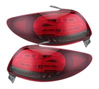 ATGCBCAUF For Peugeot 206 206CC 2004-2008 1 Pair Red LED Tail Lights Rear Lights With Dynamic LED Turn Signal Reverse Brake Stop Fog Lamp