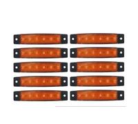 ATGCBCAUF For Trailer For Lorry Van Trucks 10 PCS 12V/24V Car Side Warning Marker Clearance Lights Indicators Pickup Waterproof White Yellow (Yellow)