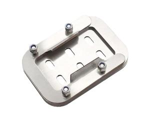 ATGCBCAUF Side Stand Motorcycle Kickstand Foot Side Stand Extension Pad Support Plate For Royal For Enfield For Interceptor 650 2021-2023(Silver)