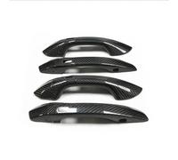 ATGCBCAUF Sliding Outer Door Handle for A6 C8 A6L S6 RS6 E-Tron Q6 Q8 RSQ8 2018+ Add On Style Real Carbon Fiber Door Handle Cover Trim(4 Induction Holes)