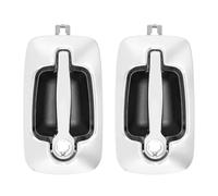 ATGCBCAUF Sliding Outer Door Handle for International Prostar 2003-2014 Chrome Black Lever Truck Exterior Door Handles Front Left/Right with Key Hole 2594003C1