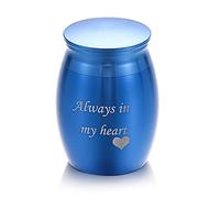 ATGQBCF Animal Urn 1Pc Mini Memorial Urn Aluminum Alloy Threaded Lid Pet Cremation Urns Beloved Pet Keepsake Funeral Urn Pets Memorials(2,L)
