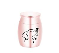 ATGQBCF Animal Urn Mini Urn For Pet Ashes Keepsake Cremation Jar To Commemorate The Beloved Dog Pet Dog Urn Memorial Urn Pets Memorials(Light pink,30x40mm)