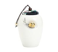 ATGQBCF Animal Urn Pet Memorial Animal Memory Box Mini Sharing Funeral Urn For Adult Dog Cat Ashes Pets Memorials(White)
