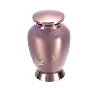 ATGQBCF Animal Urn Two Size Stainless Steel Adult Cremation Urn For Ashes Coffee Gold Memorial Locket Casket Keepsake Jewelry With Box Pets Memorials(L)