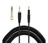ATH-M50x Cable, Coiled AUX Cord Replacement for Audio-Technica ATH-M40x, ATH-M70x Headphone with 1/4 inch Adapter, 4ft to