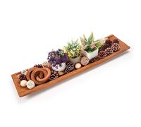 Athaliah Wood Dough Bowl 31.5 Inch - Long Rustic Farmhouse Wooden Dough Bowl for Table Centerpiece, Hand Carved Solid Paulownia Wood Decorative Bread Bowl for Kitchen Dining Room Home Decor