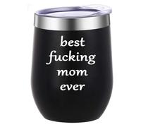 ATHAND Best Mom Ever Wine Tumbler,Mothers Day Wine Gift,12 Oz Stainless Steel Insulated Wine Mug,Gifts for Women,Men
