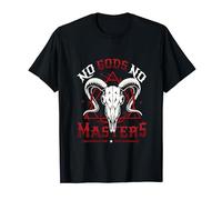 Atheism Goat No Gods No Masters Agnostic Atheist Satan T-Shirt