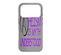 Atheism Is Myth Understood Philosophical Debate Purple Text Case for iPhone 17 Pro