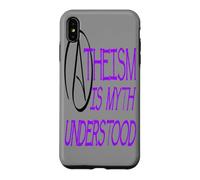 Atheism Is Myth Understood Philosophical Debate Purple Text Case for iPhone XS Max