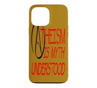 Atheism Is Myth Understood Philosophical Debate Red Text Case for iPhone 13 Pro Max