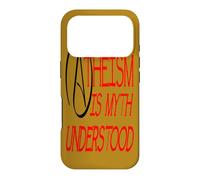 Atheism Is Myth Understood Philosophical Debate Red Text Case for iPhone 17 Pro
