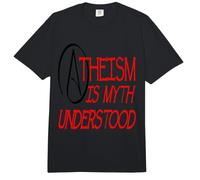 Atheism is Myth Understood Philosophical Debate Red Text Comfort Colors Adult Heavyweight T-Shirt