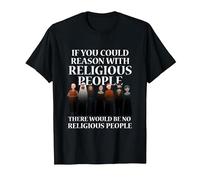 Atheist Agnostic Anti-Religion Christianity Muslim T-Shirt, Men, Black, Medium