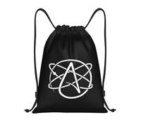 Atheist Atom Symbol Men Women Drawstring Bag Durable Drawstring Backpack Foldable Gym Sack For Travel Hiking Swim Sports