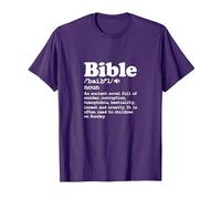Atheist Bible Definition Atheism Agnostic Pagan T-Shirt, Men, Purple, 3X-Large