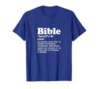 Atheist Bible Definition Atheism Agnostic Pagan T-Shirt, Men, Royal Blue, Medium