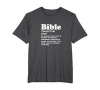 Atheist Bible Definition Atheism Agnostic Pagan T-Shirt, Men's Big and Tall, Dark Heather Grey, 4X Tall