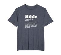 Atheist Bible Definition Atheism Agnostic Pagan T-Shirt, Men's Big and Tall, Heather Blue, 5X Tall