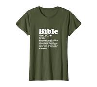 Atheist Bible Definition Atheism Agnostic Pagan T-Shirt, Women, Olive Green, 3X-Large