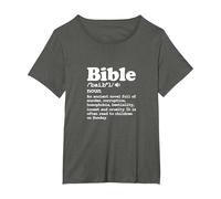 Atheist Bible Definition Atheism Agnostic Pagan T-Shirt, Women's Plus, Asphalt Grey, 5X
