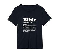 Atheist Bible Definition Atheism Agnostic Pagan T-Shirt, Women's Plus, Black, 2X