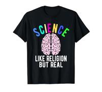 Atheist/Non Believe Science - Like Religion but Real Value Graphic T-Shirt, Men, Black, M