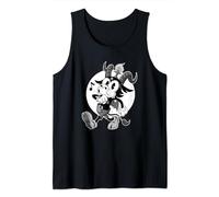 Atheist Satan Baphomet goat Retro Cartoon Black and White Tank Top