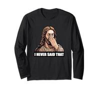 Atheist Skeptic Meme Jesus Facepalm I Never Said That Long Sleeve T-Shirt