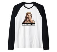 Atheist Skeptic Meme Jesus Facepalm I Never Said That Raglan Baseball Tee