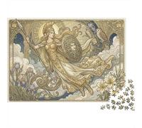 Athena 1000 Piece Jigsaw Puzzle,Stress Relief,Great Gifts,Home Wall Decor Greek Mythology,Whimsical Challenge,Premium Cardboard,Adults & Kids 14+,Educational Toy 52x38cm