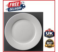 Athena 228mm White Plates 12 Pack Round Glossy Dinnerware for All Occasions