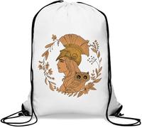 Athena Ancient Greece Art Goddess of Wisdom Gym Sack Casual Drawstring Bag White