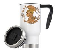 Athena Ancient Greece Art Goddess of Wisdom Vacuum Insulated Thermal Travel Coffee Mug 480ml White